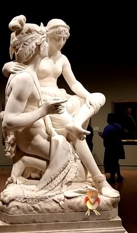 A wild Pokémon making some friends in a Museum