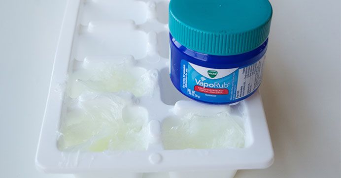 Freeze Vicks in an ice tray and throw the ice blocks in your shower - the steam will help with a blocked nose.
