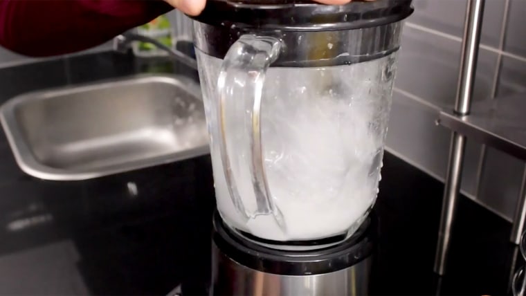 Put soap water in your blender and switch it on to clean it easier.