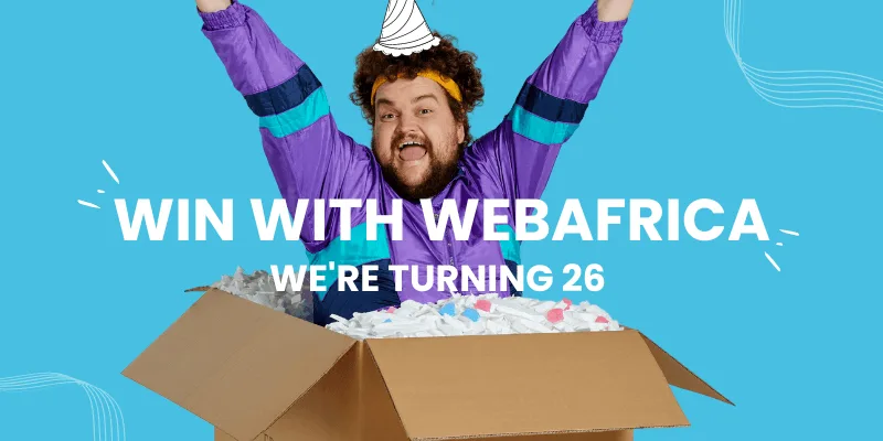 Win With Webafrica – We’re Turning 26